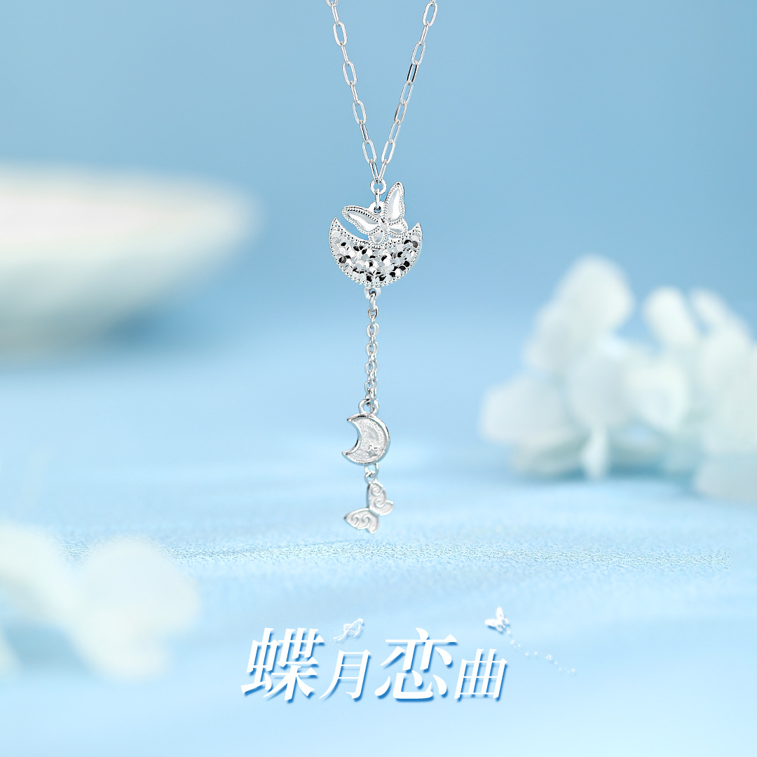 时尚不锈钢珍珠水钻瓜链项链女简约百搭首饰潮流配饰首饰项链首饰