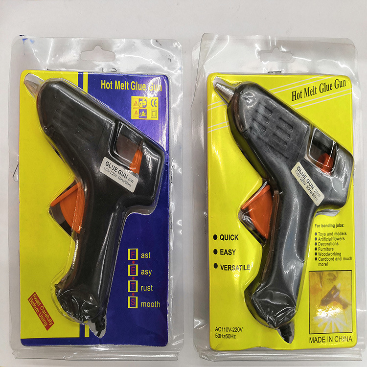 In stock, we offer a 20W black small glue gun without a switch, JD-202 hot melt glue gun, suitable for 7mm fine glue sticks. Factory direct sales details Picture