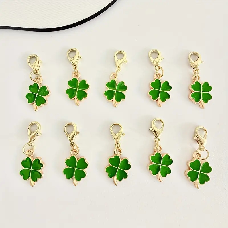 四叶草跨境滴油diy饰品配件手链耳饰项链挂件吊坠合金配饰钥匙扣详情7