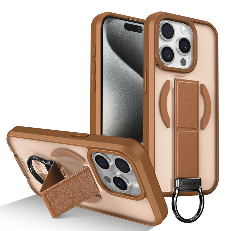 The new foldable stand phone case for the iPhone 16 pro, which is fully shockproof and suitable for cross-border use Item Picture