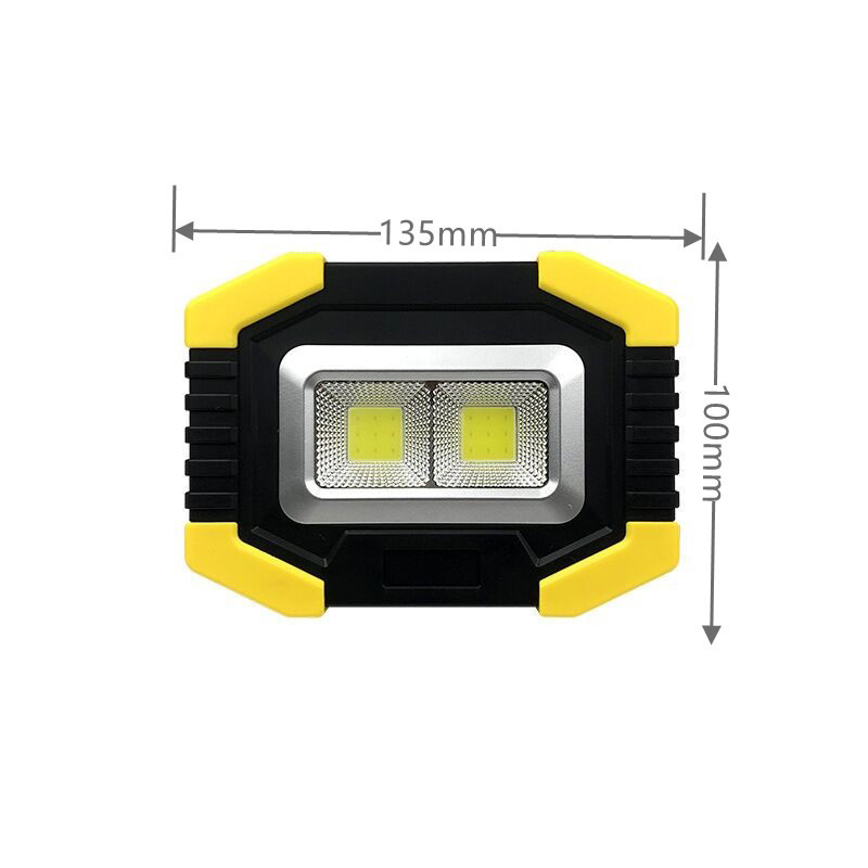 Cross-border double-head COB lights, construction site lighting fixtures, camping tent floodlights, street stall night market lights, emergency portable lights Item Picture