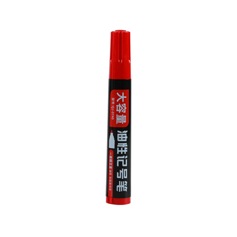 Waterproof marker pen, red, blue and black colored oil-based pen, quick-drying large-head pen, black outlining pen, marker pen, logistics marker pen, marking pen Item Picture