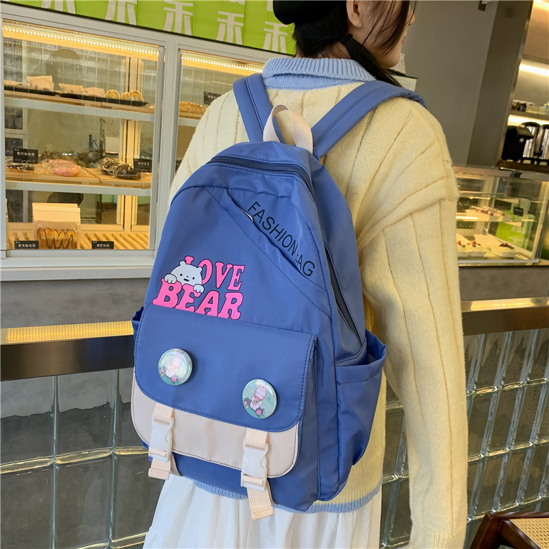 Backpack Nylon cloth bags Fashion fresh Backpack SchoolBags Large quantity discount Wholesale customization welcome consulting, ordering! Specification drawing