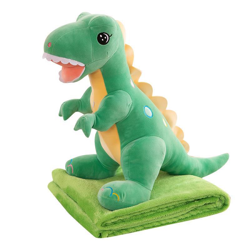 Dinosaur doll, blanket, throw pillow, two-in-one air conditioner, quilt cushion, office children's nap doll manufacturer wholesale new Item Picture