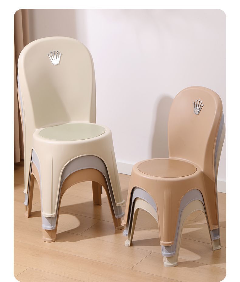 家居靠背椅加厚软包皮革塑料椅子高椅客厅卧室成人踩脚可叠放工厂详情26