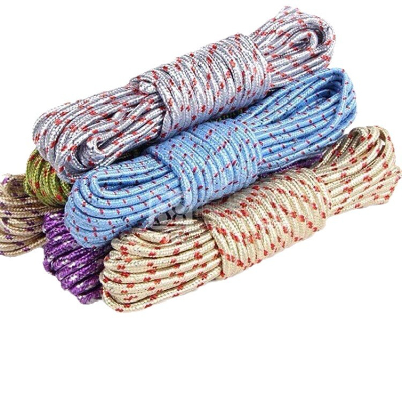 晒衣绳/晾衣绳/凉衣服绳/3股尼龙绳/户外白底实物图