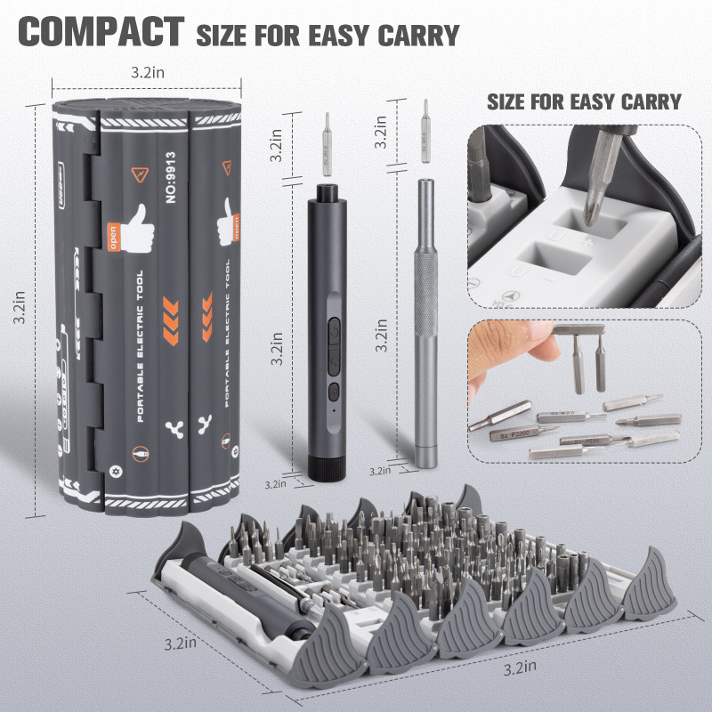 Cross-border best-selling 138-piece electric precision screwdriver set, disassembly and maintenance tools, multi-functional book set details Picture