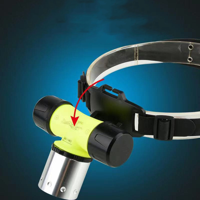 Cross-border exclusive battery model 10W high-intensity diving headlamp led high-power long-range flashlight diving waterproof lighting details Picture