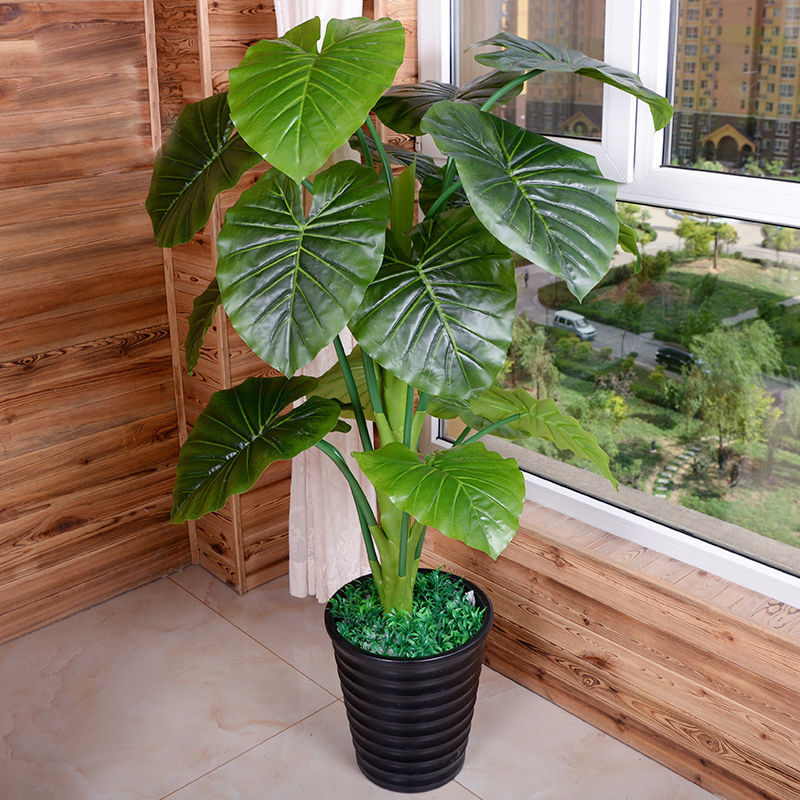 仿真植物盆栽假树滴水观音植物树绿植客厅办公室内假花落地装饰花