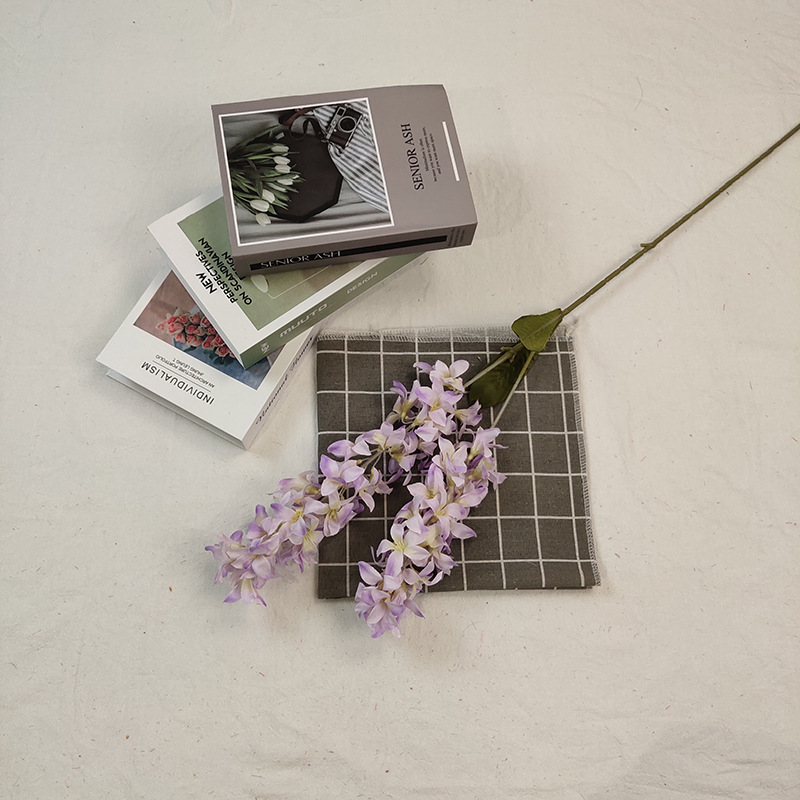 Other Simulated Handicrafts Hyacinth Big Fly Wedding Nordic Style Flocking Fake Flower Decoration Directly Supplied Item Picture