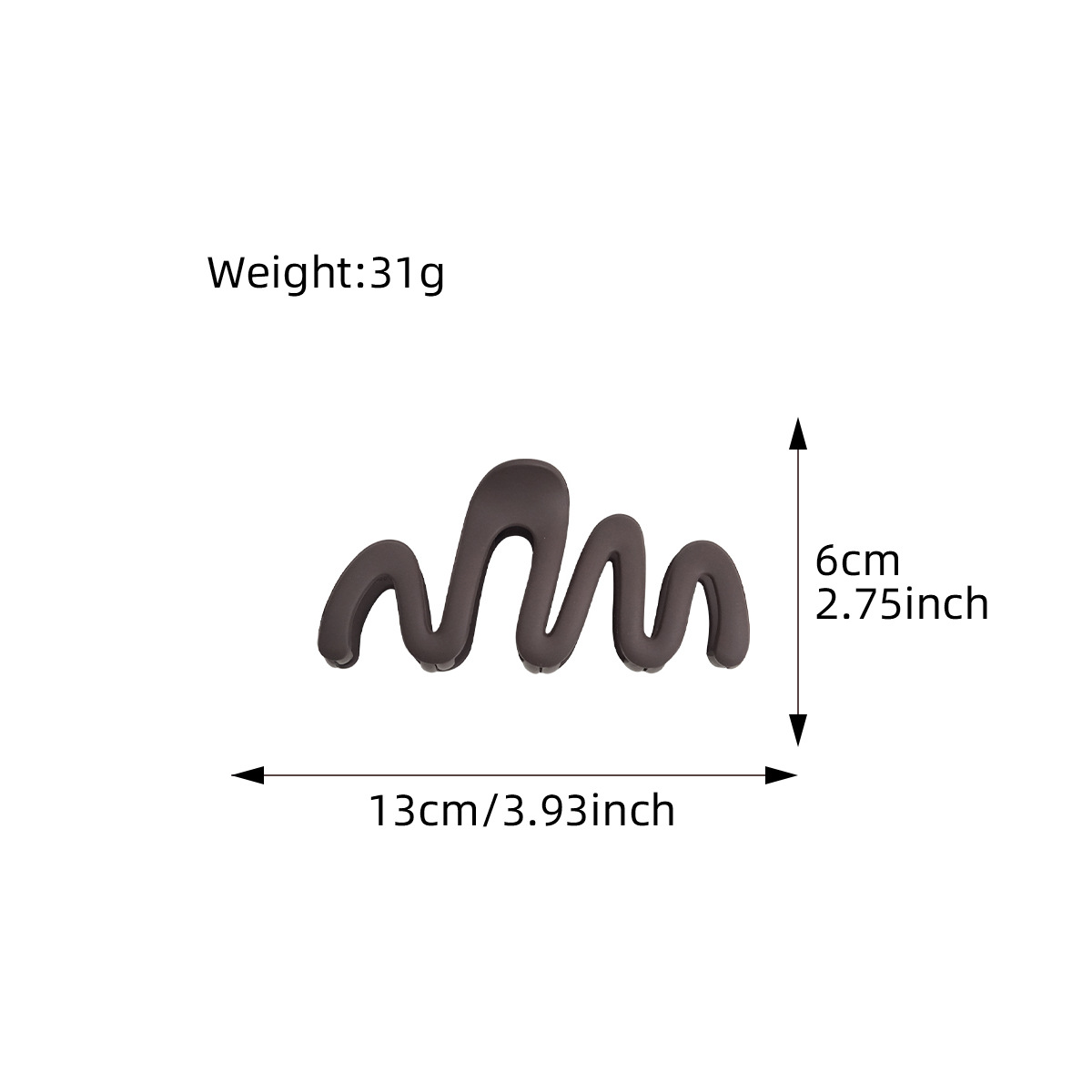 For autumn and winter, the Maillard extra-large shark clip is a fashionable wavy scratch-off clip for women with a lot of hair. It is also a hair accessory for the back of the head Application Scenario