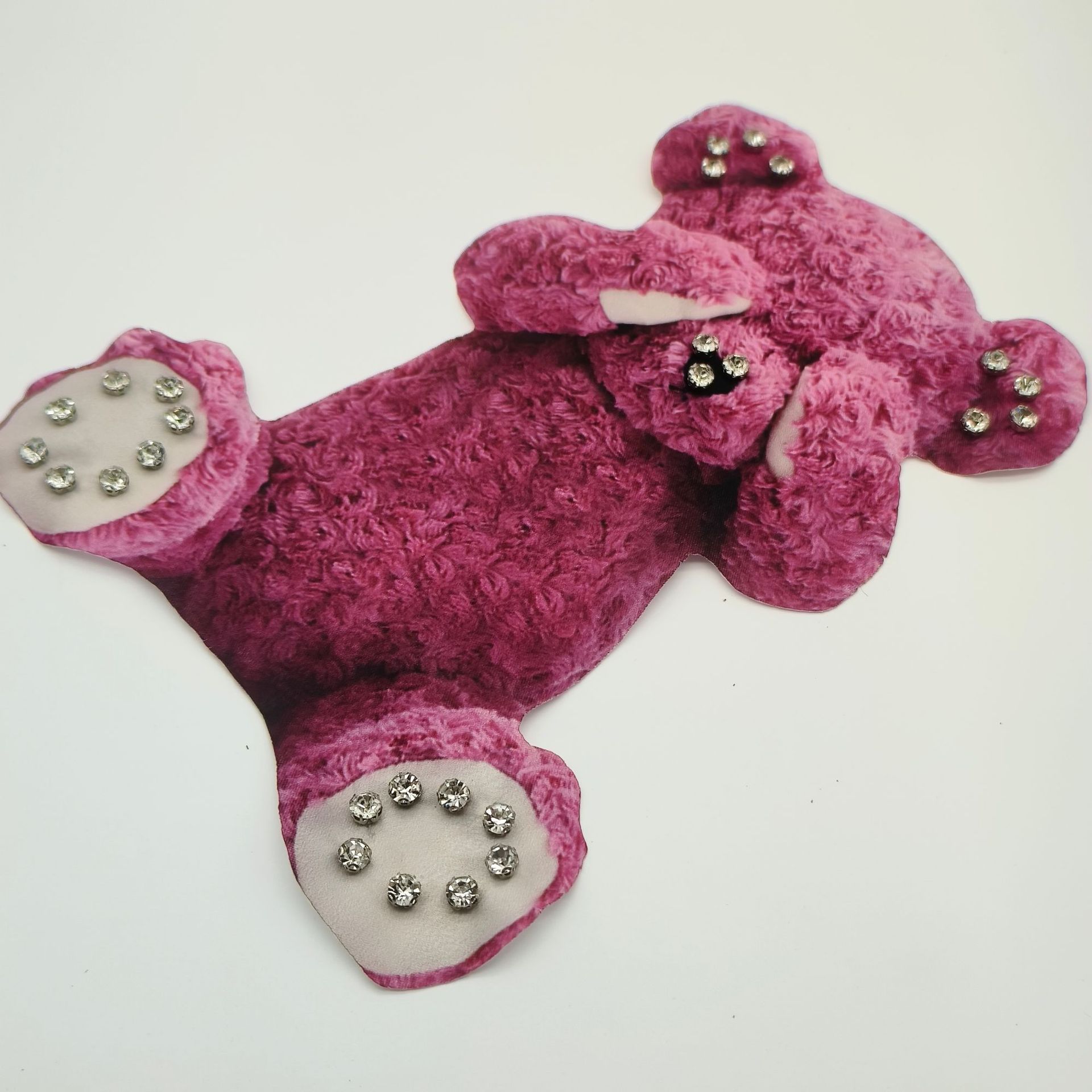 Gallo Computer Printed Cloth Pink English Teddy Bear Patch School Uniform Decorative Clothing Accessories Digital Printed Cloth details Picture