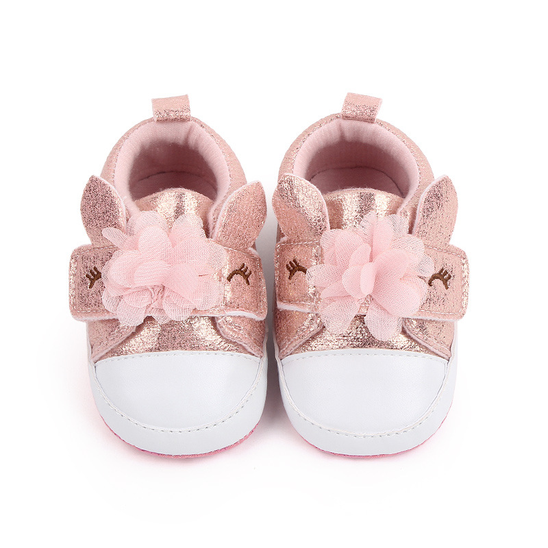 春秋款0-1岁女宝宝魔术贴学步鞋可爱软底婴儿鞋 一件代发 M22-1详情图3