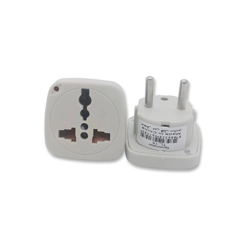 Manufacturers Direct Sales Of White Copper Foot Household Industry Cross-Border European Standard European Regulations Travel Multi-Function Power Adapter Plug
