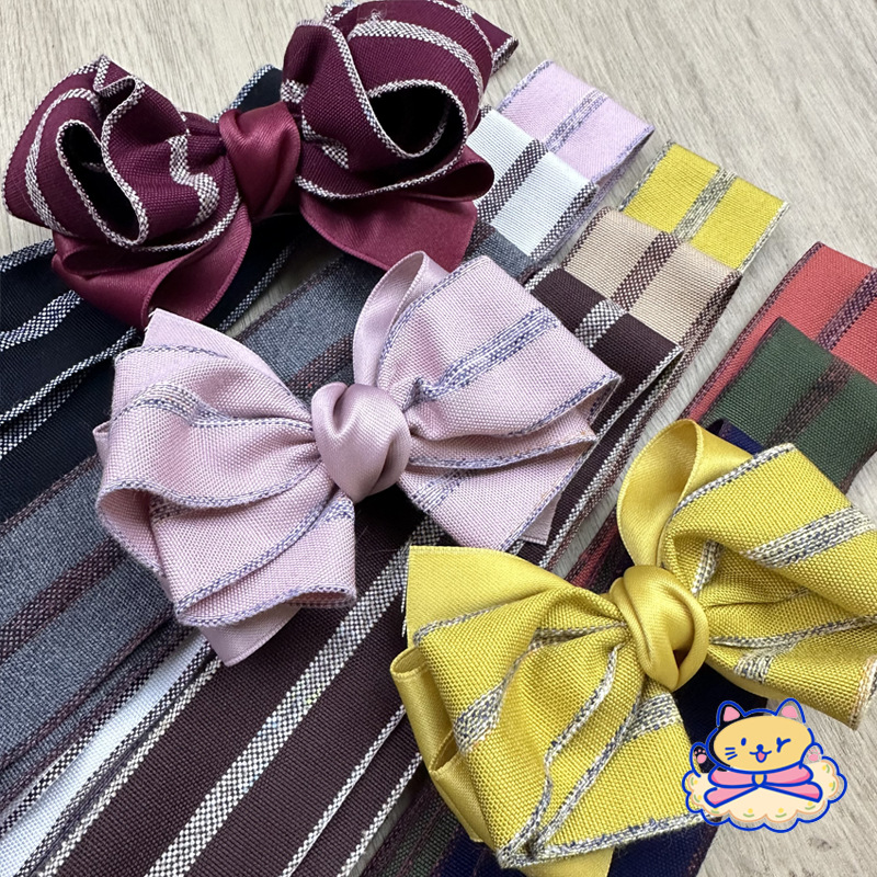 Terylene Cotton Chaotic Cotton Interstriped With Handmade Diy Hair Accessories Bow Material Clothing Straw Hat Accessories Gift Box Packaging full figure