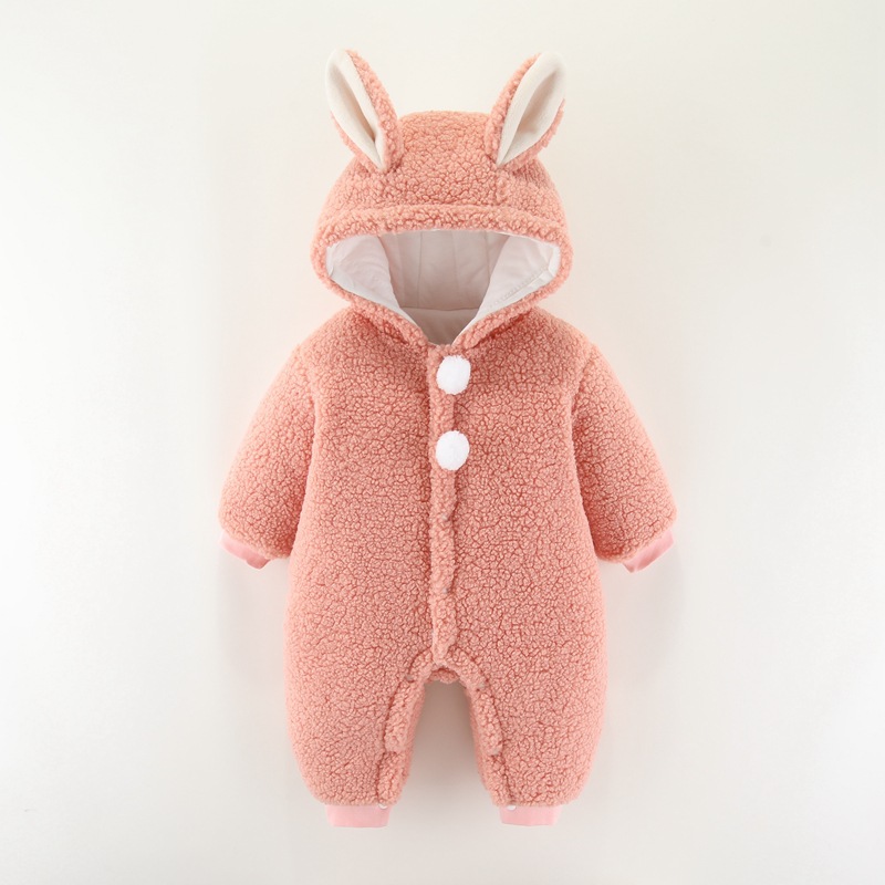 Baby clothes, autumn and winter clothes, baby one-piece clothes, newborn clothes, baby clothes, thickened winter clothes for carrying out details Picture