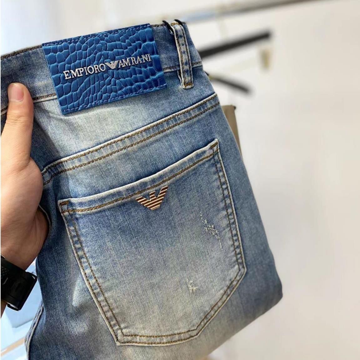 The new autumn high-end trendy brand men's slim-fit straight stretch stretch light luxury European small-leg long pants Specification image