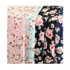 Rose large-flower fashion dress fabric, four-sided plain weave polyester printed decorative fabric shirt fabric Item Picture