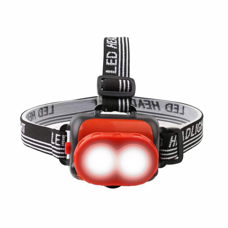 LED battery-powered dual-source blue light, white light, yellow light, dual-lamp bead headlamp, miner's lamp, high-intensity lamp, night fishing lamp, gift lamp Application Scenario