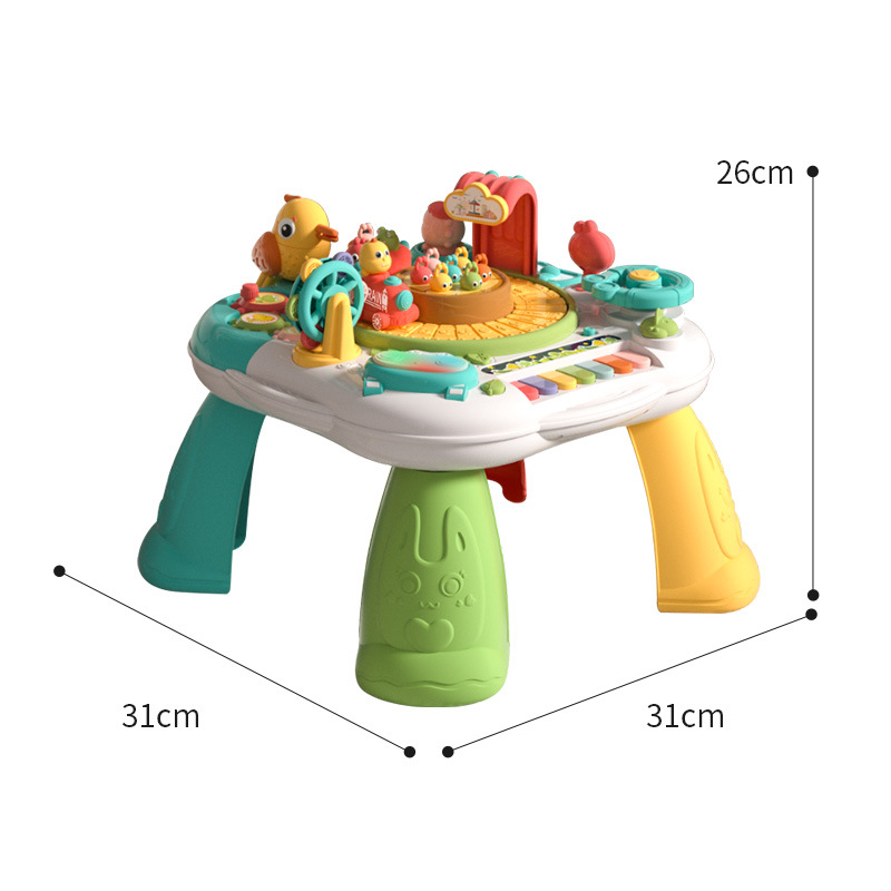 Early education game table, multi-functional intelligence table for children, baby learning, infant toy table for 6 months, 2 months, boys 1 to 3 years old Item Picture