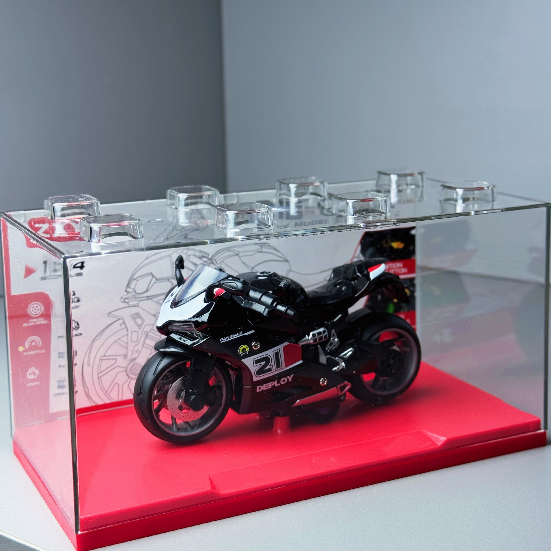 跨境1：:14合金回力摩托车模型声光音乐玩具摆件儿童玩具礼盒批发详情1