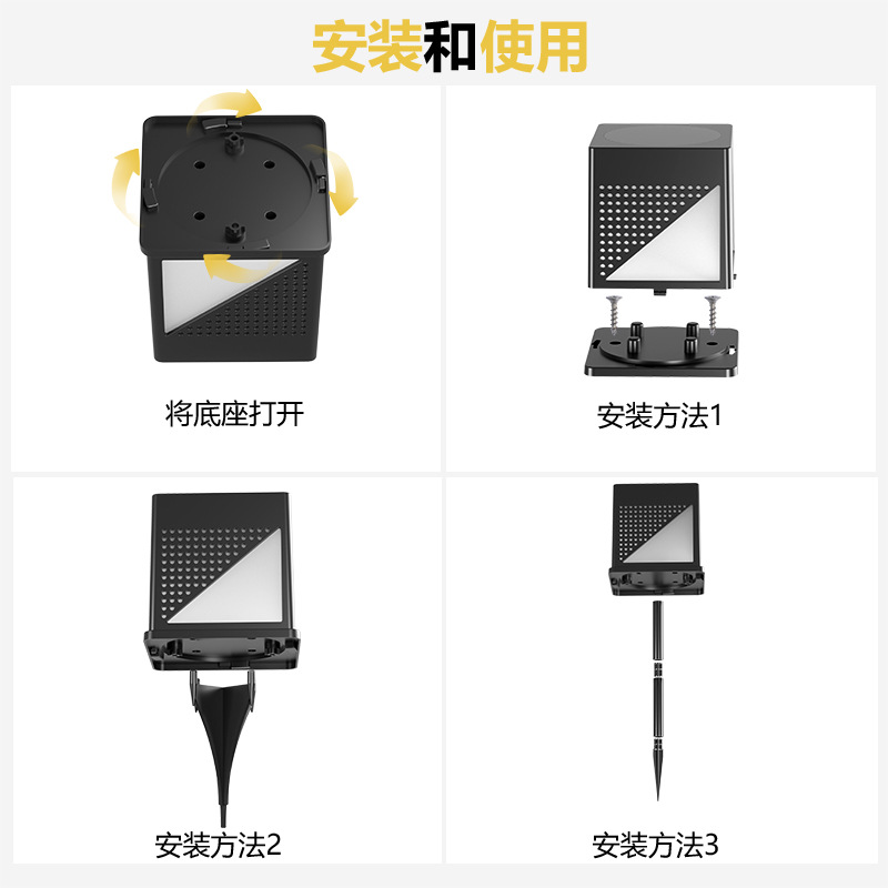 Solar Wall Pillar Lamp Household Ultra Bright Modern Simple Door Pillar Lamp Outdoor Waterproof Villa Courtyard Lamp Application Scenario