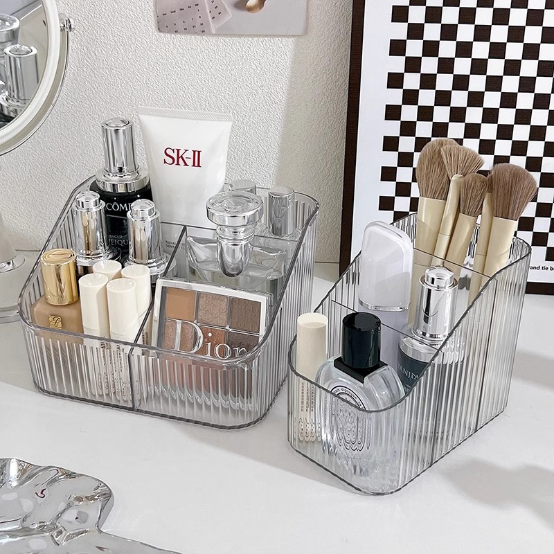 Desktop Storage Box Living Room Coffee Table Transparent Organizing Box Student Dormitory Desk Stationery Makeup Brush Sundry Storage Box Specification drawing