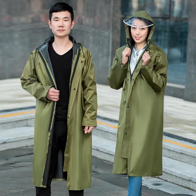 Long single-person trench coat, long gown, rainproof one-piece raincoat for both men and women, adult long style