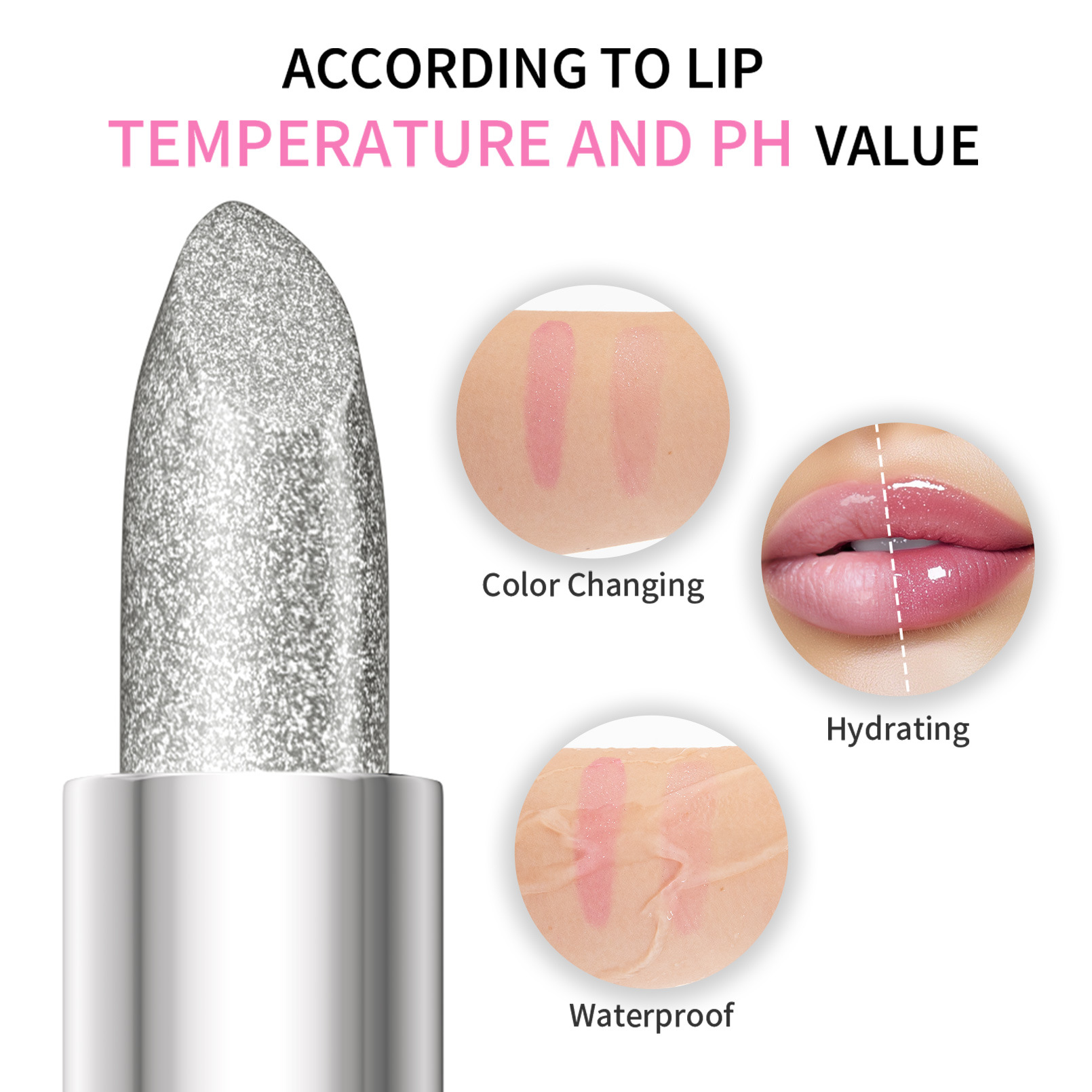 Cross-border shiny color-changing lipstick, non-stick cup lip gloss, moisturizing and temperature-changing lipstick Application Scenario