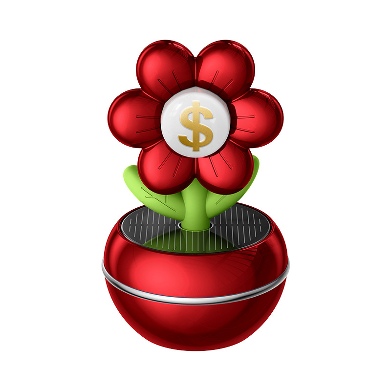 Money Flower Car aromatherapy perfume ornament, solar-powered car interior high-end fragrance, long-lasting and refreshing car accessories Item Picture