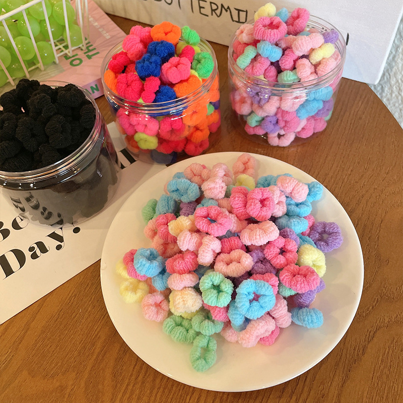 Children's rubber bands are elastic and won't damage hair. Towel loops and hair ties are cute and durable. Girls' hair ties and baby hair accessories Specification image