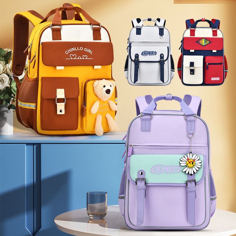 冬季新款减负透气小学生书包 多口袋高颜值儿童初高中生书包