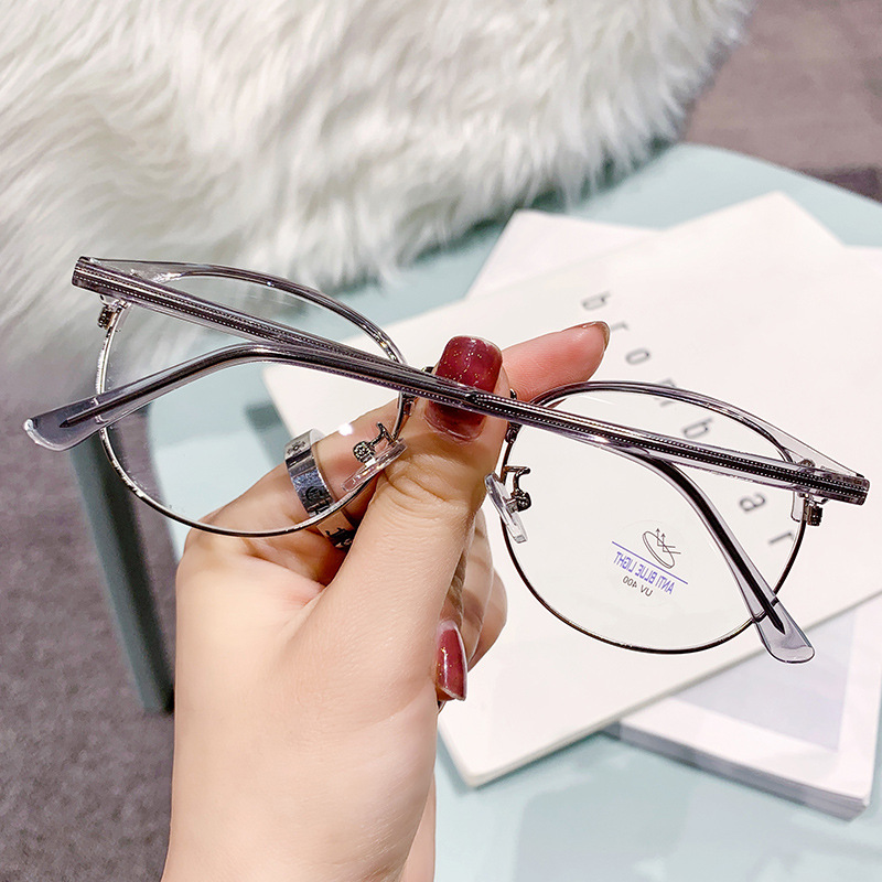 10209新款半金属眼镜框防蓝光眼镜平光镜无度数厂家批发跨镜镜架详情图2