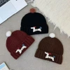 Winter ear-protecting baby super cute hats, small pullover hats, knitted hats, adorable woolen hats, autumn and winter children's cartoon woolen hats details Picture