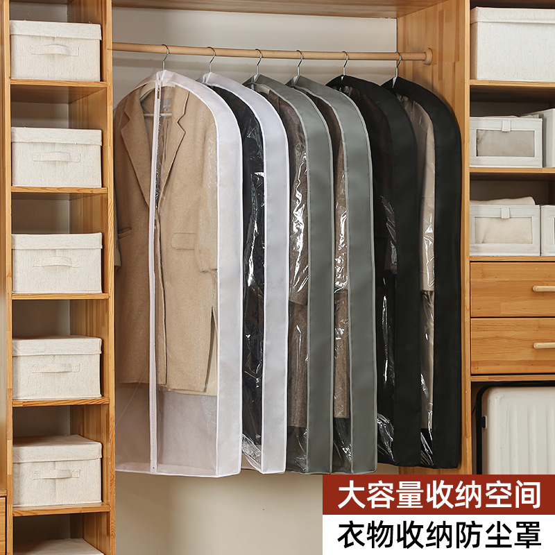 Clothing Dust Cover Batch Can Hang Dust Bag Thickened Non-Woven Suit Coat Storage Bag Clothing Dust details Picture
