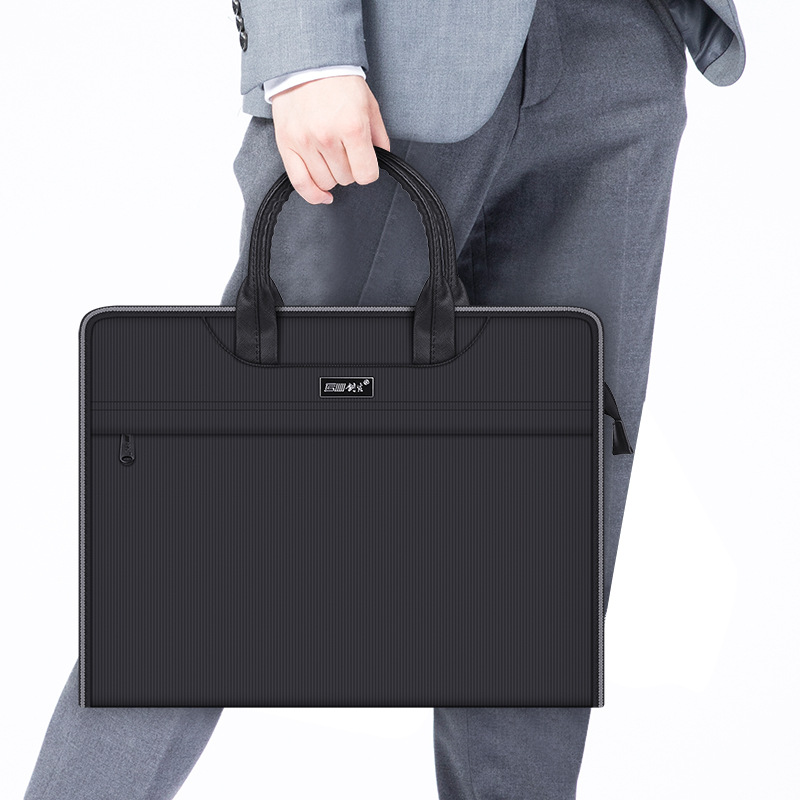 Cross-Border Large Capacity Portable Document Bag Waterproof Oxford Cloth File Bag Zipper Briefcase Customized Logo Application Scenario