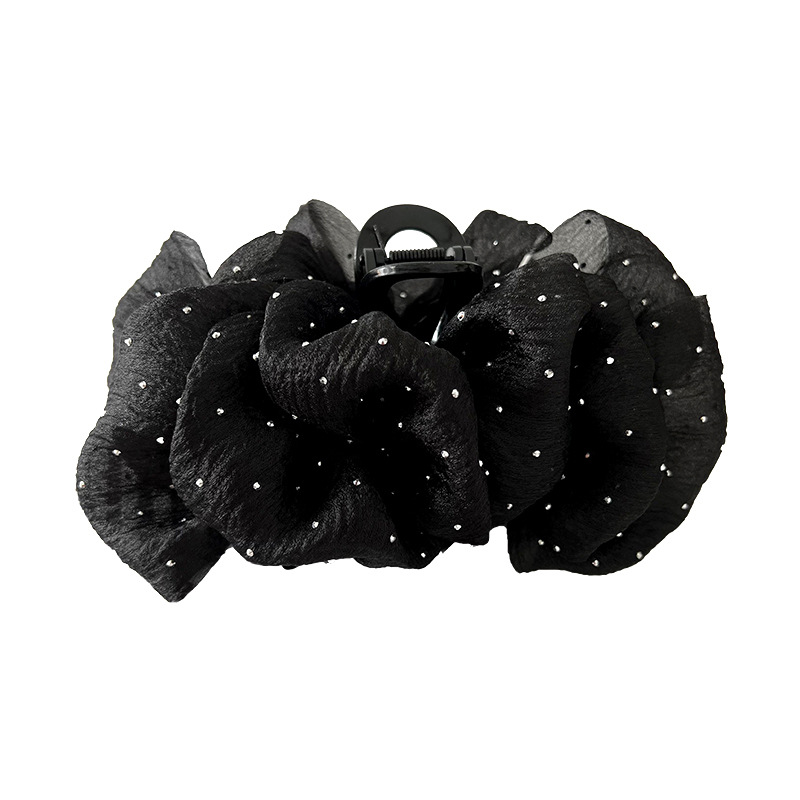 Premium sense diamond mesh mesh doble cara arco clip de captura de nubes bubble clip de pelo de mujer cabeza disco de captura de tiburón clip Item Picture
