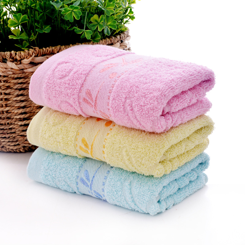 14 pure cotton towels, dragonfly jacquard household towels, all-cotton soft absorbent gift labor protection towels with embroidered logo Specification image