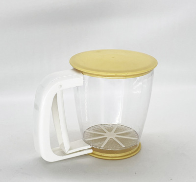 Ultra-fine flour sieve, handheld semi-automatic flour sieve, baking tool, cup-type flour sieve details Picture