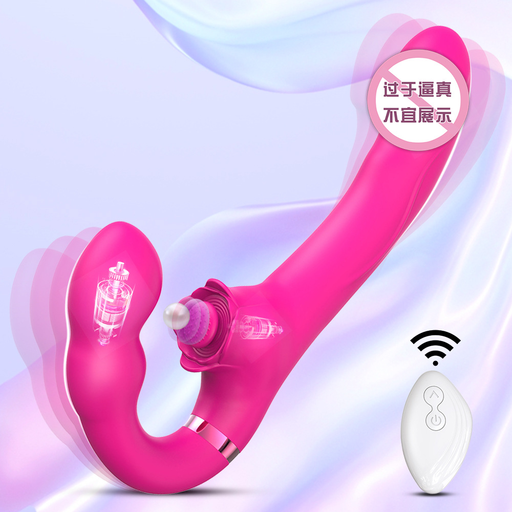 Dual-vibration tapping vibrator USB charging inverter female adult sex toy full figure