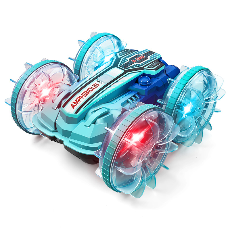 Cross-Border Hot Selling Children's Remote Control Double-Sided Stunt Car Charging Gesture Sensing Amphibious Car Toy Wholesale Item Picture