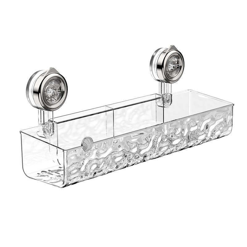 Corrugated suction cup storage rack Bathroom sink washstand Suction cup wall hanging perforation-free toilet storage rack Item Picture