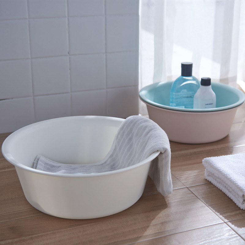Washbasin, household kitchen and bathroom plastic basin, washing basin, simple plastic vegetable basin details Picture