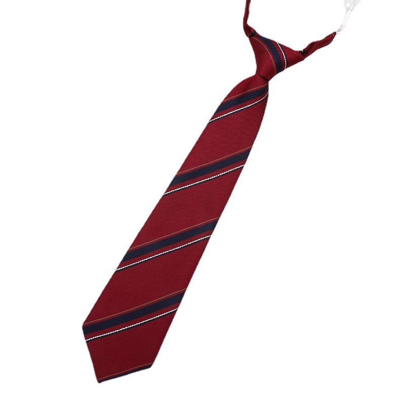 New Japanese and Korean style striped jk/dk school style red cyanotic gray blue shirt men's and women's accessories no tie required Item Picture