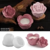 diy gypsum cement scented candle cup with lid, rose storage jar, gypsum mirror silicone mold ornament details Picture