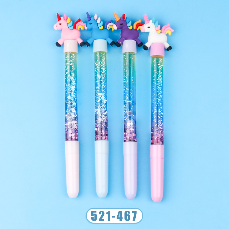 A variety of cute and girlish cartoon figurines, gel pens, internet-famous sand pens, girlish ins animal student ballpoint pens Specification image