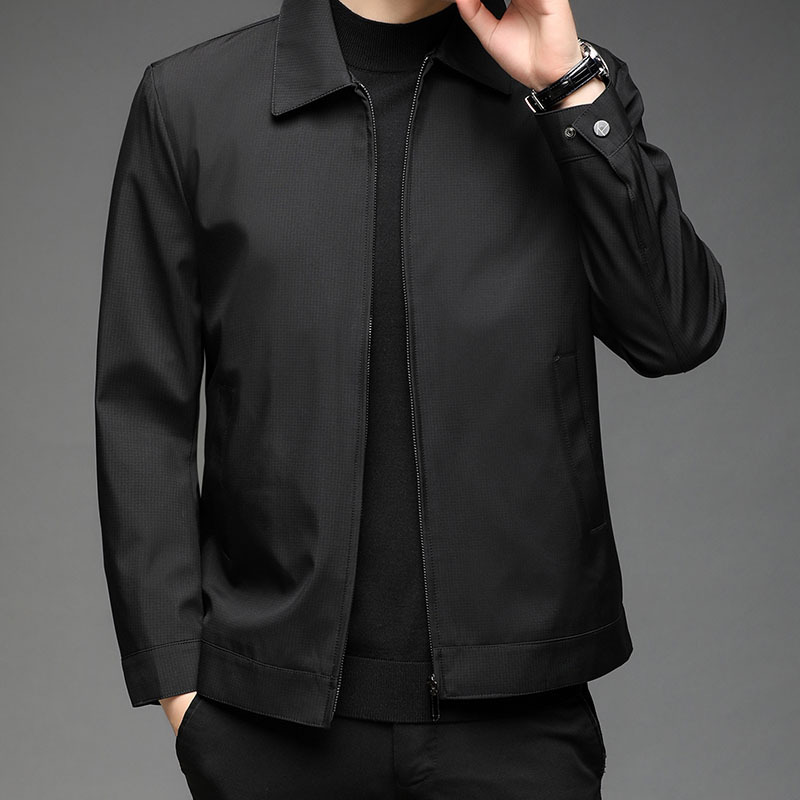 Middle-aged jacket men's dad autumn lapel slimming business casual 2022 new style men's jacket