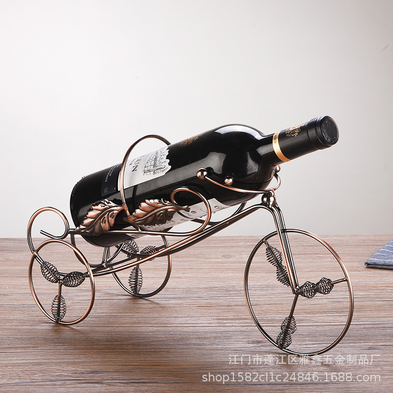 A12 Iron Wine Rack Decoration Home Simple Decoration Wine Wine Rack Creative Vintage Wine Cabinet Decoration details Picture