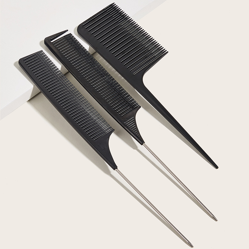 shanilak hair picking comb, hair cutting comb, steel needle tip tail comb, three-piece set, home styling hair picking and dyeing comb Specification image