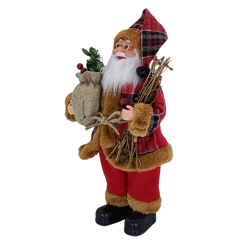 Cheung Chau Christmas Cross Border New Santa Claus Doll Christmas Decorations Standing Elderly Children Gift Display Specification drawing